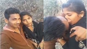 Desi Lover OutDoor Romance and Kissing