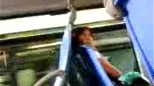 Cock flashing arousing woman on the bus