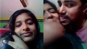 Desi Indian Couple Kissing