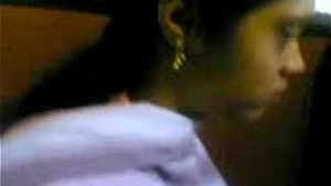 Young girl Mallu shows her tits to her boyfriend in a cafe