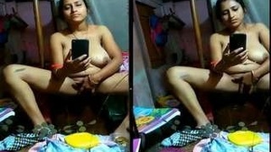 Exclusive Horny Desi Bhabhi Fingering Selfie