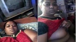Horny Desi Bhabhi Showing Her Big Boobs and Wet Pussy to Lover
