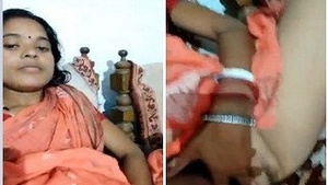 Exclusive Horny Bangla Boudi Record Fingering Selfie for Hubby