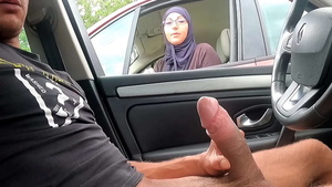 I take my dick out in a highway rest area, this Muslim woman is shocked!!!!