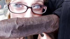 Milky white slut gets her fill of black hard cock