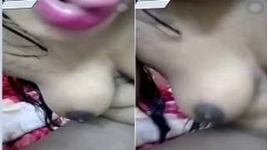 Horny Desi indian Girl Showing Her Boobs and Pussy ON IMO Video Call