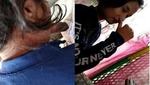 Cute Girl giving Blowjob