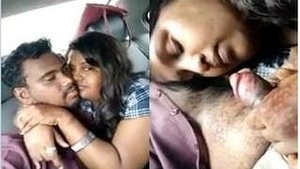 Telugu Girl loves Sucking Lover Dick On Car