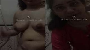 Paki Girl Showing Her Boobs Pussy To Lover On Video Call