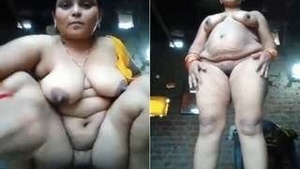 Village Bhabhi Shows Her Boobs and Pussy
