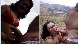 Hot Look NRI GIrl Out Door Blowjob
