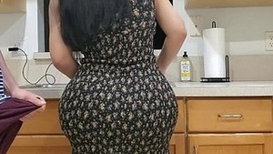 Stepm makes emphasize beast with two backs all over emphasize kitchen