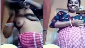 Desi Boudi Changing Cloths On Video Call