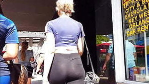 Straight Voyeur Hot Furnished with See-Thru leggings