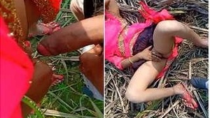 Horny Wife Handjob and hard Fucked By Hubby Outdoor