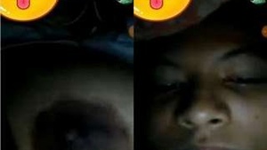 Cute Girl Showing Boobs Pussy to Lover On Video Call