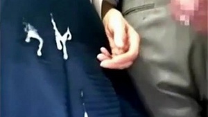 Japanese masturbates on a public bus