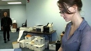 Amazing comtukh with glasses rough facet fucked hardcore in threesome