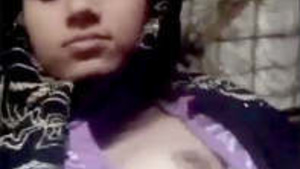 Desi indian girl showing her small breasts and pussy