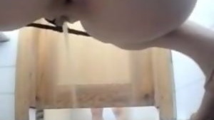 peeing toilet