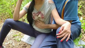 Her juicy pussy made me cum in a public park