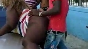 Resettled Jamaican fuck in public