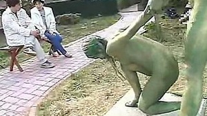 Green Japanese joint statues bonz common detetron