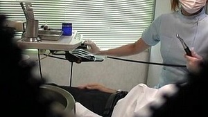 Japanese dentist enjoys stroking digs to say no, so as not to miss accidentally in case