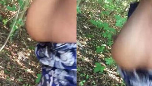 Busty indian woman sucking and fucking outside with moaning