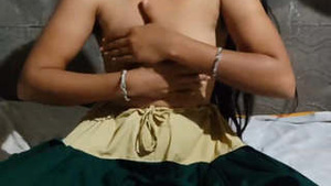 Village woman gives blowjob and fucked