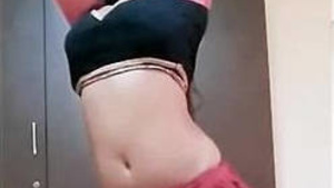 Cute College Girl Anjali Patel Saggy Navel And Milky Cleavage Show