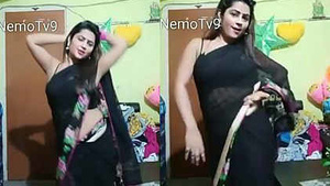Bigo priyanka seduce very Show belly button transparent armpit saree dance
