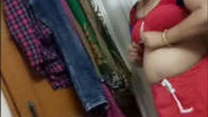 Mature Auntie Tits Changing Dress