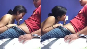 desi sexy teen girl gives amazing blowjob to her boyfriend