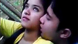 Desi couple kissing in lonely place