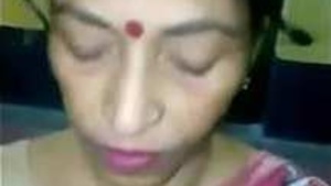 Tamil aunt sucking his devar cock
