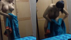 big bouncing tits from hot Punjabi indian girl caught