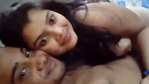 Indian lover kissing and boob sucking and gf giving blowjob