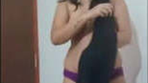 Desi Indian girl after fuck change of dress captured by lover