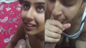 desi colg girlfriend blowjob with cumshot in mouth wid audio