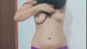 Beautiful Desi Shy GF dressing up after sex