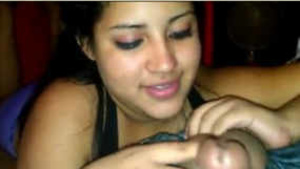 Cute college girl sucking his jijju cock from the Office