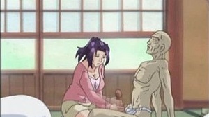 Japanese hentai babe with juicy tits Handjob Bigcock