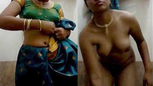 sexy tamil girl for cash takes off saree and showing breasts pussy