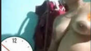 Boudi showing breasts in VC