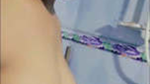 Very horny beautiful girl masturbating in the bathroom