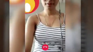 Desi military officer fingering for her bf in video call