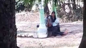 Desi lover caught outdoors