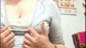 Sexy girl showing her big tits