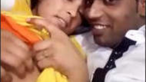 Desi hot lovers kissing Breasts pressing